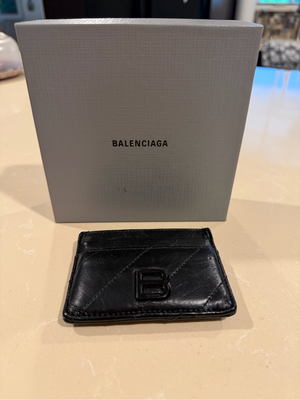 Balenciaga Crush Card Holder Quilted